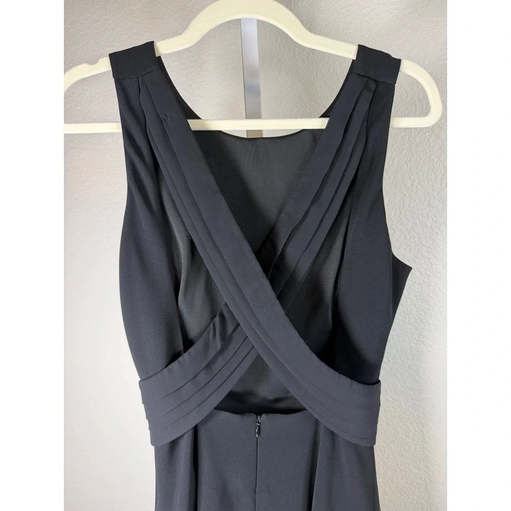 rag & bone Black Sleeveless Crisscross Open Back Pleated Mini Dress Size 6